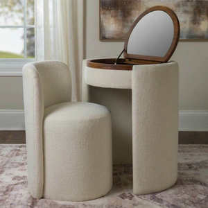 Table de toilette de luxe moderne pour chambre à coucher avec <span class=keywords><strong>miroir</strong></span> extensible et durable, idéale pour salon et appartement - Product Image 1