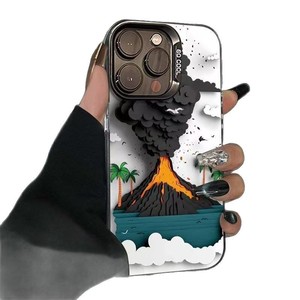 Nouvelle <span class=keywords><strong>Coque</strong></span> de Téléphone Portable Antichoc avec Motif Relief Volcanique pour iPhone 16 Plus 17 Air Pro Max, <span class=keywords><strong>Coque</strong></span> Arrière Électroplaquée - Product Image 6