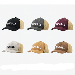 Mũ chống lông cừu mùa đông Mũ Đi Bộ Đường Dài Ngoài Trời Retro hợp thời trang unisex mũ che tai Ấm Áp Chống gió dày - Product Image 2