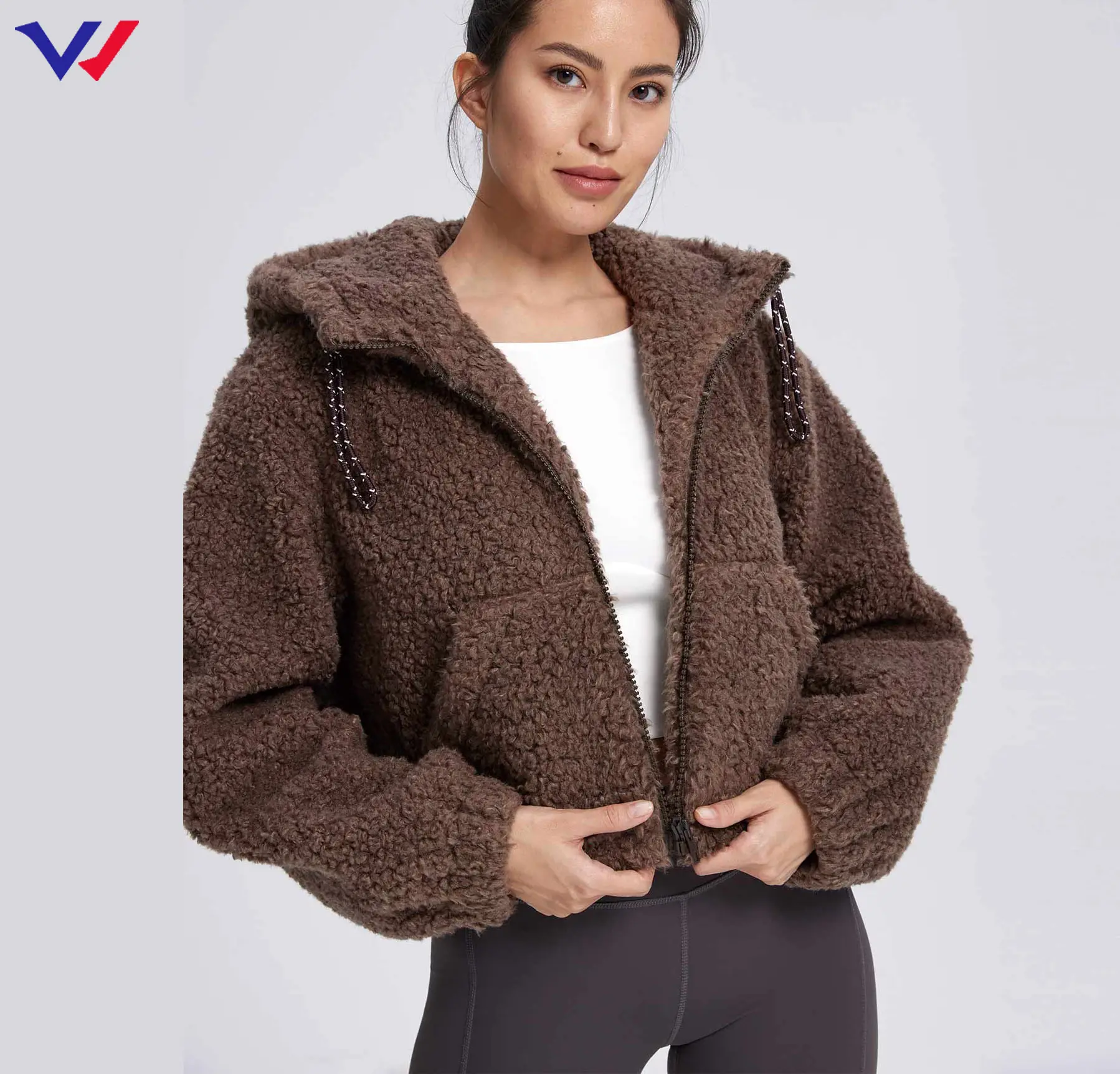 Chaqueta de lana de oveja supersuave y cómoda para mujer, chaqueta gruesa polar a prueba de viento, sherpa, recortada de piel de oveja