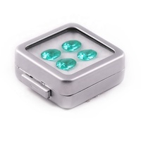 Pierre précieuse ovale en silicone pour bijoux en argent, YAG, silicone, Aluminium, vert, ample