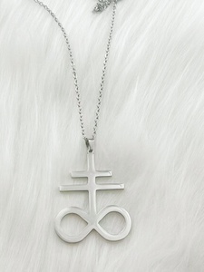 Pendentif religieux du Diable, grand talisman, symbole de Satan, emblème, croix de Leviathan, symbole satanique, collier amulette en acier inoxydable - Product Image 6