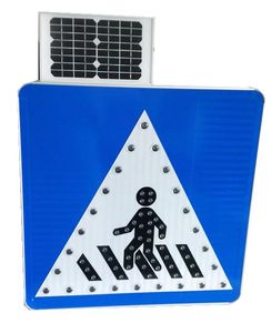 Avertissement de sécurité routière <span class=keywords><strong>Flash</strong></span> Offre Spéciale personnalisé LED panneau de signalisation à énergie solaire avec> 800m de visibilité IP65 étanche multi-formes - Product Image 3