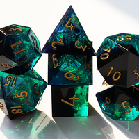 Mdn Polyédriques Logo Personnalisé Dés Rpg Die Set Résine Sharp-edgedDungeons Et Dragons Dés Ensemble