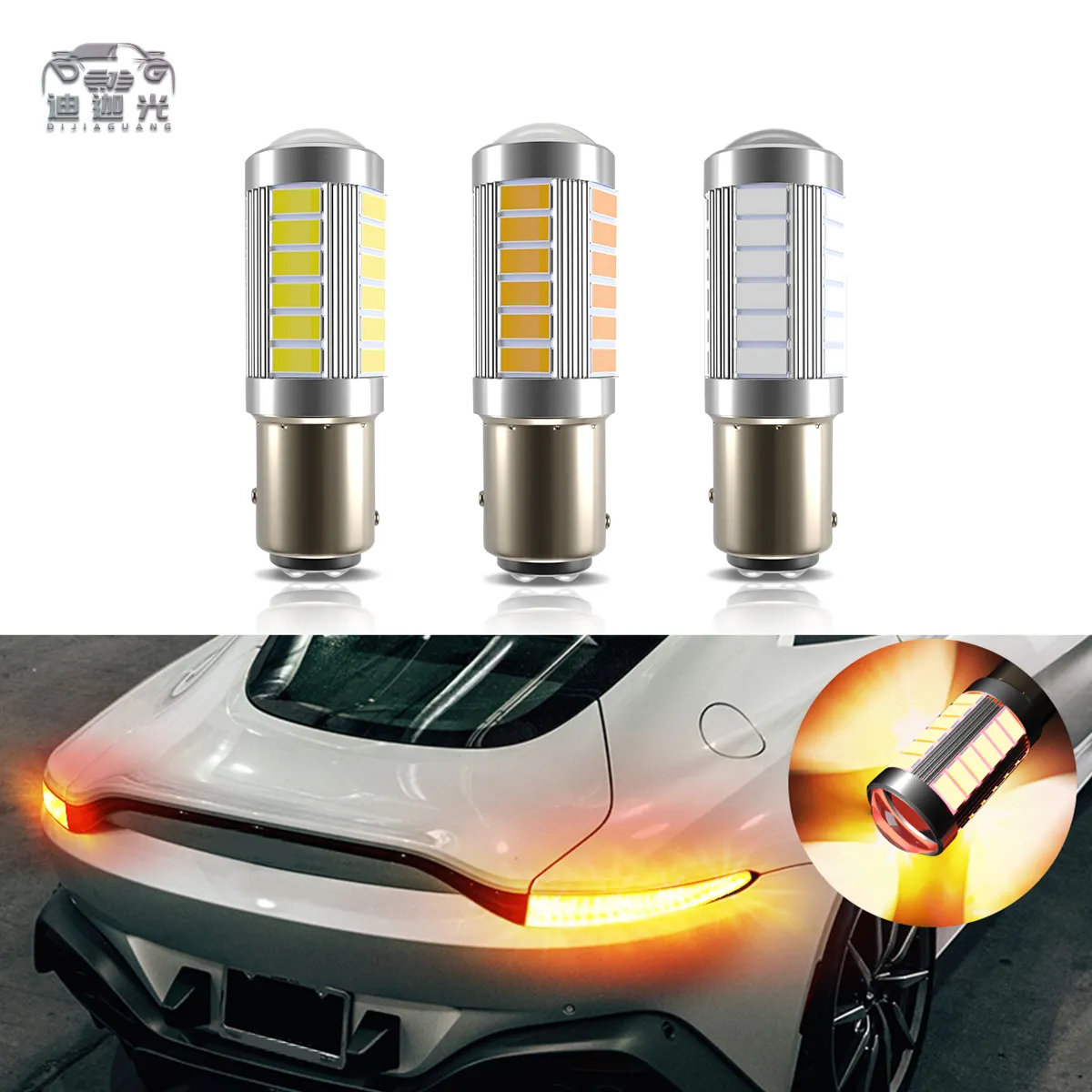 Hot Sale Tail Parking Bulb Carturn Bulbs P21W 33 SMD Car LED Brake Light 1157 T20 LED auto Car Turn Signal Lamp