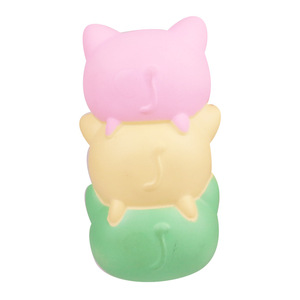 Pu Cat Stack Fidget Toy Soft <b>Squishy</b> Stress Relief Desk Decor For Kids 2 4 Years Unisex - Product Image 4