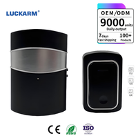 Sonnette sans fil pour maison et appartement, portée de 130 m, 38 mélodies, alimentation par batterie/prise, faible consommation, clignotement couleur, sonnette de sécurité