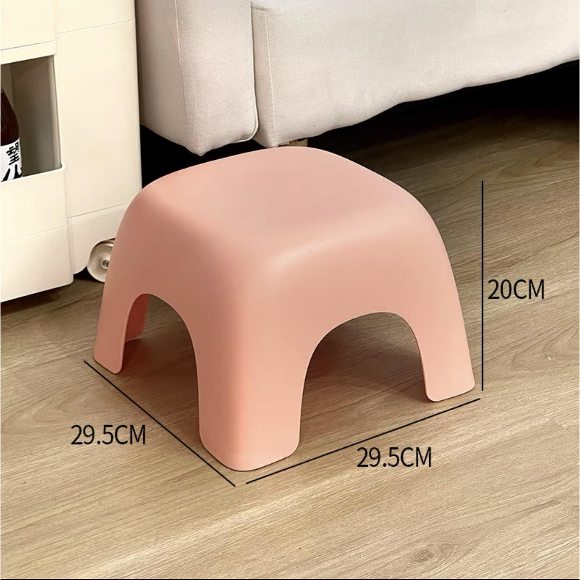 เก้าอี้สตูลสี่มุมขนาดใหญ่ [สีชมพู Girly]