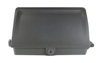 Luminaire mural carré en aluminium étanche ETL DLC Premium LED 80W avec diffuseur en polycarbonate pour usage extérieur, garantie 5 ans