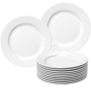 <span class=keywords><strong>Assiette</strong></span> Plate en céramique blanche de 7/8/9/10 pouces, vaisselle Plate en <span class=keywords><strong>porcelaine</strong></span>, ensembles d'assiettes à soupe, articles ménagers pour le Service de Restaurant 4 <span class=keywords><strong>ou</strong></span> 6 - Product Image 3