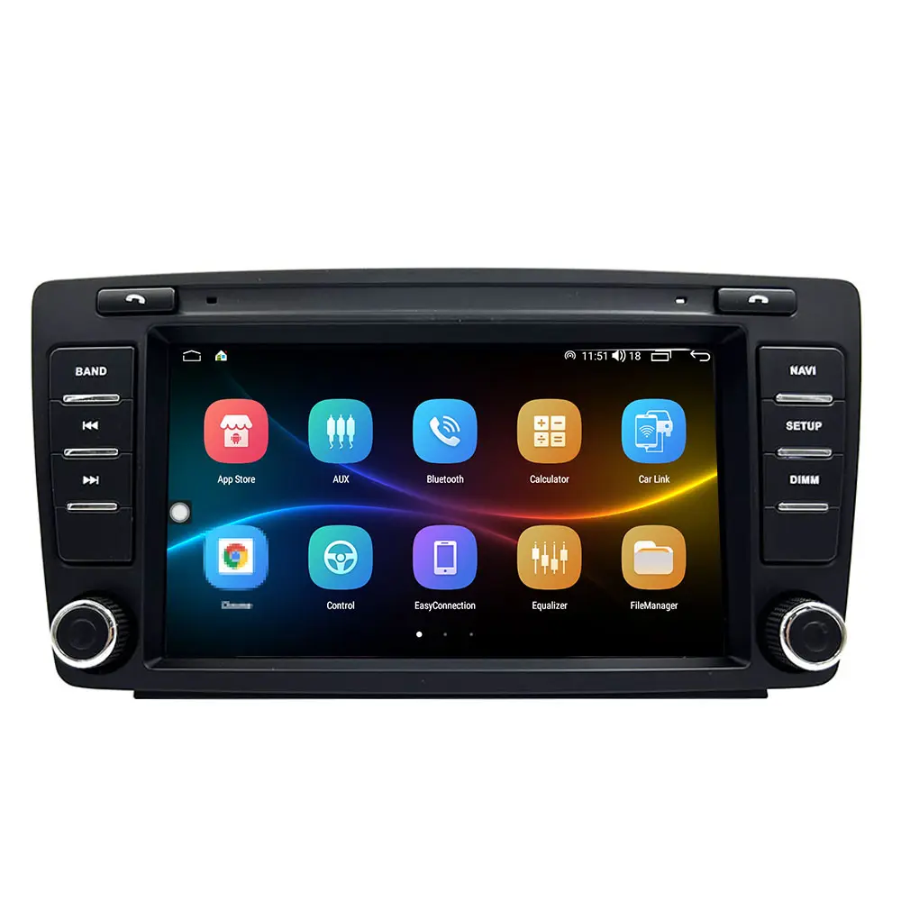 Autoradio 2 Din Android pour Skoda OCTAVIA 2009-2015 Autoradio automobile Multimédia Vidéo DVD Player GPS Navigation Carplay