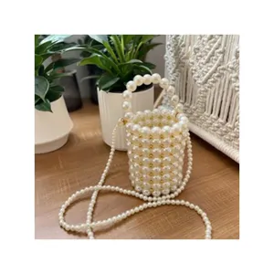 Vente d'usine perle fleur style panier sacs à main femmes embrayage acrylique perle sacs