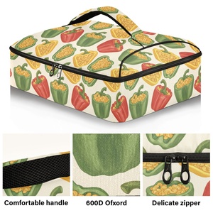 Christmas Large-Capacity Thermal Lunch Cooler Bag Custom Print Portable Insulated Pizza Bag for Picnic Food Bag With Logo - Product Image 2