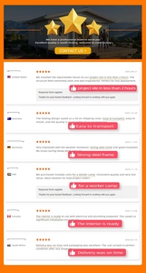 <span class=keywords><strong>Bungalow</strong></span> Prefabbricato Premium 20ft 30ft 40ft 1-3 Camere da Letto Casa Mobile Prefabbricata Pieghevole in Acciaio per Esterni - Product Image 5