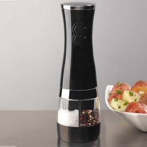 Moulin à poivre électrique 2-en-1 Spice Master, alimenté par piles, lame en acier inoxydable, boîtier en plastique, commande par bouton-poussoir, cuisine - Product Image 3