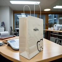 Sacs en papier personnalisés de luxe pour cadeaux dentaires, avec logo de boutique commerciale, 10,5 cm x 14 cm x 23 cm