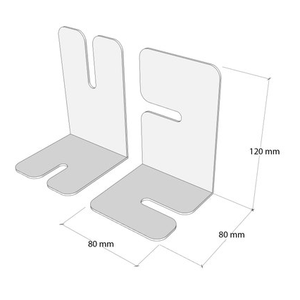 Custom Business Gift Modern Simple Style Iron Metal <b>Bookends</b> with Customized Color & Size for Office Desk Decoration - Product Image 6