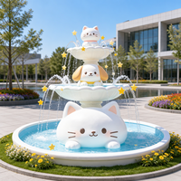 Statues d'animaux 3D en fibre de verre, chiens et chats, ornements en résine pour la décoration extérieure des zoos, parcs et parcs d'attractions, très demandées.