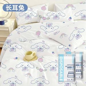 Housse de couette et taie d'oreiller jetables pour voyage, ensemble trois pièces, ensemble quatre pièces, articles jetables pour hôtel - Product Image 6