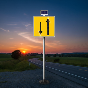 Panneau Stop LED Solaire en Aluminium 100x100cm Avertissement & Sécurité - Product Image 3