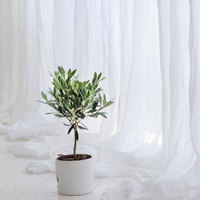 Gorden dan Tirai Jendela Gaya Modern yang Dapat Disesuaikan, Bahan Linen Flax Putih Mewah 100% dengan Daya Tahan Cahaya Tinggi
