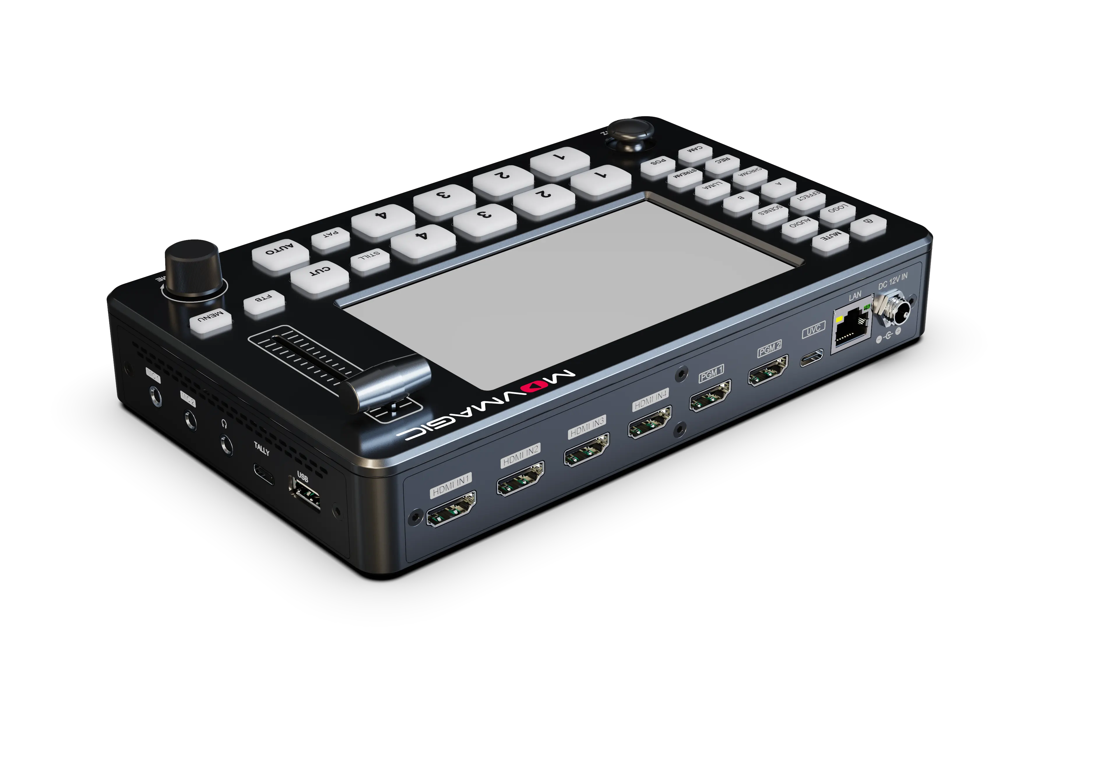 Movmagic multi camera 4k input video switcher live streaming broadcast joystick control studio mixer video camera switcher