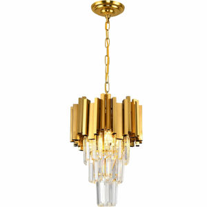 Modern altın kristal avize kolye ışık otel Bar restoran aydınlatma asılı lamba - Product Image 5