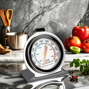 स्टेनलेस स्टील डायल ओवन थर्मामीटर ग्लास तापमान निगरानी घरेलू रसोई के लिए कस्टम ओएम समर्थन हैंग स्टैंड ओवन - Product Image 6