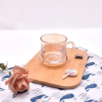 Verre à whisky en verre pétales de fleurs de style japonais en gros, mini-tasse à vin et petite tasse à café pour spiritueux