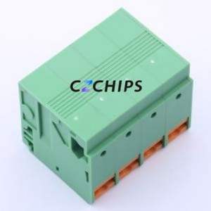 KF207RB-10.16-4P Spring Terminal Block Bent Lead Through Hole,P=10.16mm Connector 1x4P 10.16mm Green 4P - Product Image 2