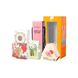 Boîtes cadeaux hexagonales personnalisées pour emballages de cosmétiques et de soins de la peau, en papier artistique. - Product Image 2