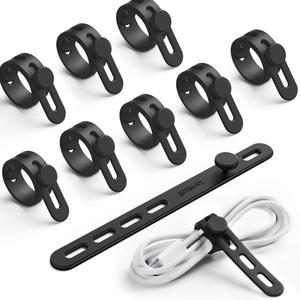 Lamicall STRK04 - Paquete de 10 Correas de Silicona Reutilizables para Cables, Organizador de Cables, Precio al por Mayor - Product Image 1