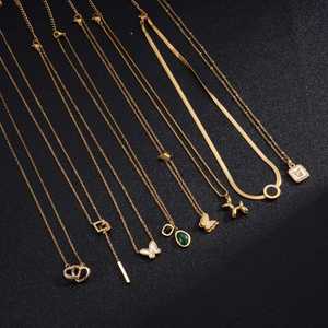 Joyería <span class=keywords><strong>de</strong></span> Acero Inoxidable al por Mayor, Collar <span class=keywords><strong>con</strong></span> Colgante <span class=keywords><strong>de</strong></span> Concha Blanca, Corazón, Mariposa, <span class=keywords><strong>Amor</strong></span> y Números Romanos, Collar <span class=keywords><strong>de</strong></span> Moda para Mujer - Product Image 1