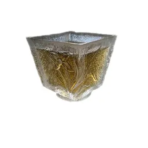High-quality Hand Made Carving Natural Crystal Glass Tea Cup Dirnk Cup For Home Decoration