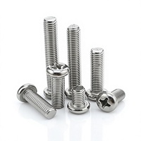 304 Stainless Steel Round Head Half-Threaded Screws Cross-Slot Metric M2 M3 M4 M5 M6
