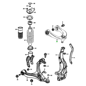 Brazo de control superior para Durango Jeep Grand Cherokee 68291036AB 68291037AB Sistema de suspensión MacPherson - Product Image 4
