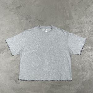 T-shirt en tricot basique décontracté personnalisé pour homme, couleur unie, 100% coton, manches courtes, respirant, doux, coupe régulière, anti-rides, été - Product Image 3