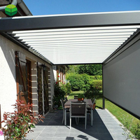 Pergola moderne en aluminium à lames orientables 3x4m, pergola extérieure, couverture de patio réglable en aluminium, abri solaire, gazebo