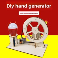 Kinder-Handkurbel-Generator DIY Wissenschafts-Experimentier-Set für Grundschüler - Holzmaterial Montagemodell