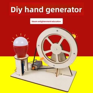 Generador Manual para Niños, Kit <span class=keywords><strong>de</strong></span> Experimentos Científicos DIY para Estudiantes <span class=keywords><strong>de</strong></span> Primaria, Modelo <span class=keywords><strong>de</strong></span> Ensamblaje <span class=keywords><strong>de</strong></span> Madera - Product Image 3