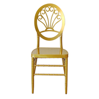 Chaise Chiavari en Fer et Aluminium de Diverses Couleurs avec Coussins pour Mariage