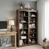 Étagère à livres en bois convertible de luxe moderne de style farmhouse à 5 niveaux, 70,87 pouces, étagères ouvertes, rangement pour salon, vintage