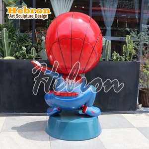 Modelo de Spider-Man en Versión de Dibujos Animados Personalizado, Escultura de Fibra de Vidrio de la Alianza de Vengadores para Teatro, Centro Comercial, Tienda, Adornos Grandes - Product Image 4
