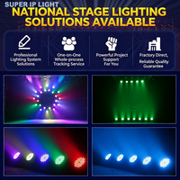 Projecteur LED PAR 120*3W, Projecteur LED Wash PAR RGBW 4-en-1 300W DMX
