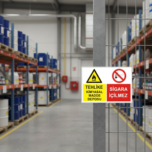 <b>Electronic</b> <b>Sign</b> for Hazardous Chemical Storage Area No Smoking Zone - Product Image 3