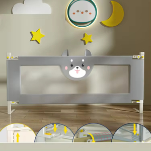 Rail de lit portable en forme de dessin animé pour les tout-petits Rails de barrière de berceau respirants et gardes de rail - Product Image 2