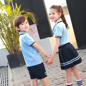 Conjunto de uniforme escolar de dos piezas con etiqueta personalizada para estudiantes de guardería y niñas - Product Image 3