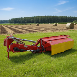 Machine agricole : Tondeuse rotative à disques entraînée par prise de force (PTO) <span class=keywords><strong>pour</strong></span> tracteur, avec <span class=keywords><strong>rouleau</strong></span> broyeur d'herbe - Product Image 4