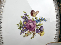 Service de table de style tchèque en forme de vigne avec motif floral doré pour 6 personnes, origine Chine, pour les occasions de dîner