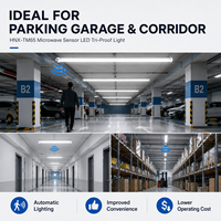 Lumière LED anti-intempéries avec détecteur de mouvement pour entrepôts, couloirs, parkings et espaces utilitaires